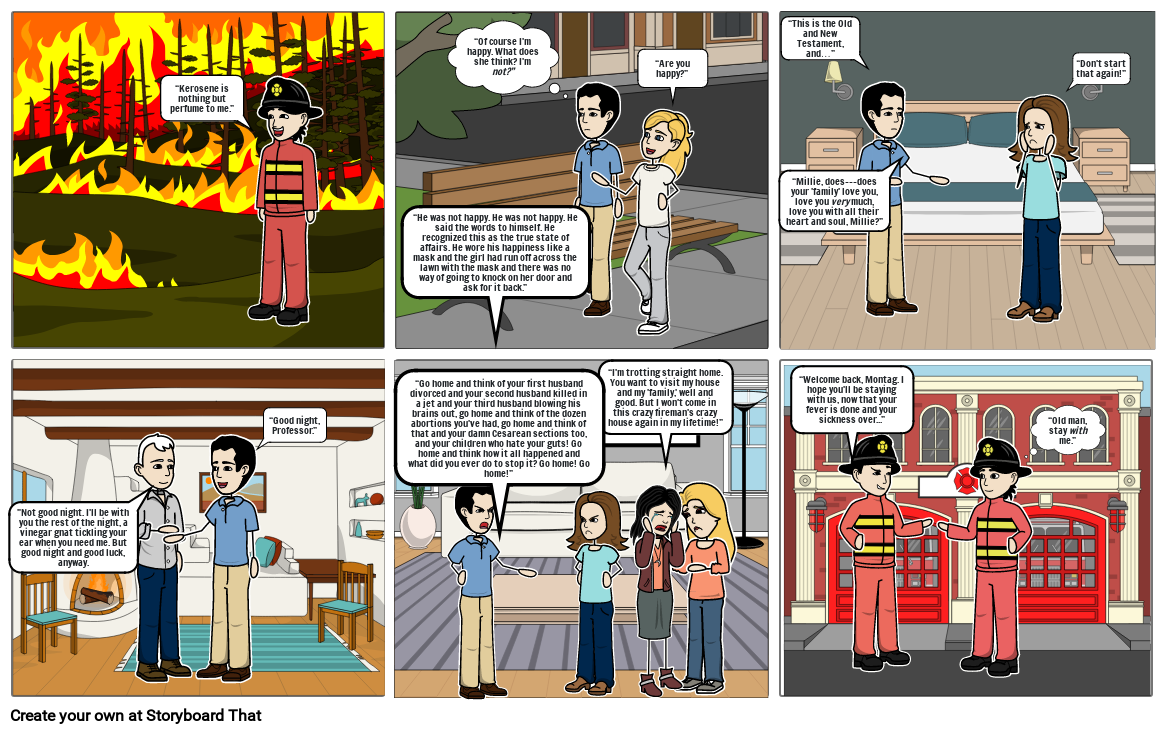 Montag's Character Development Storyboard por 258d8fa8