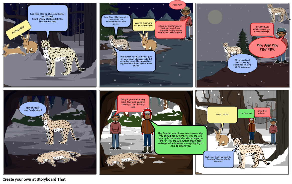 Snow Leopard - Hero of The Himalayas Storyboard