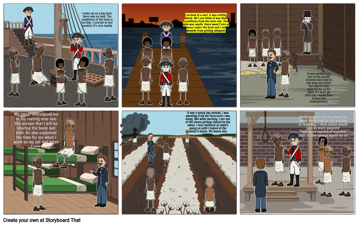 Slavery storyboard