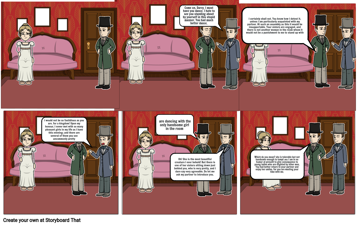 Pride and Prejudice Storyboard by 25d85d67