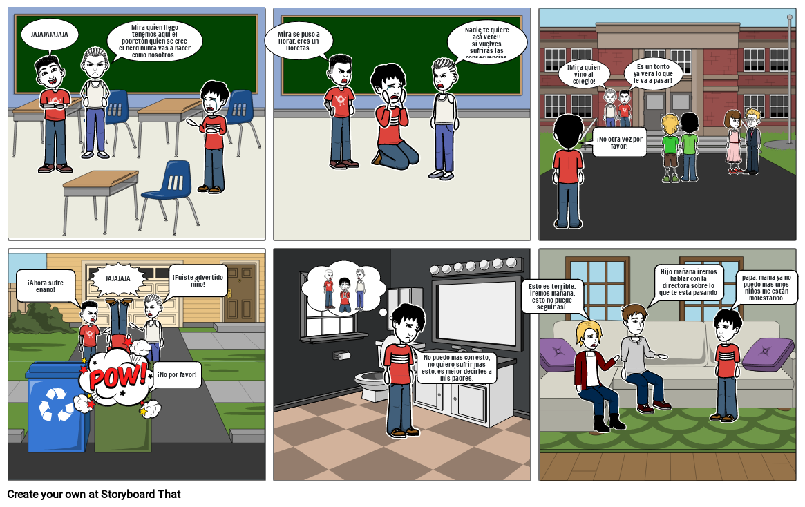 Bullying Storyboard By 25ec2576 