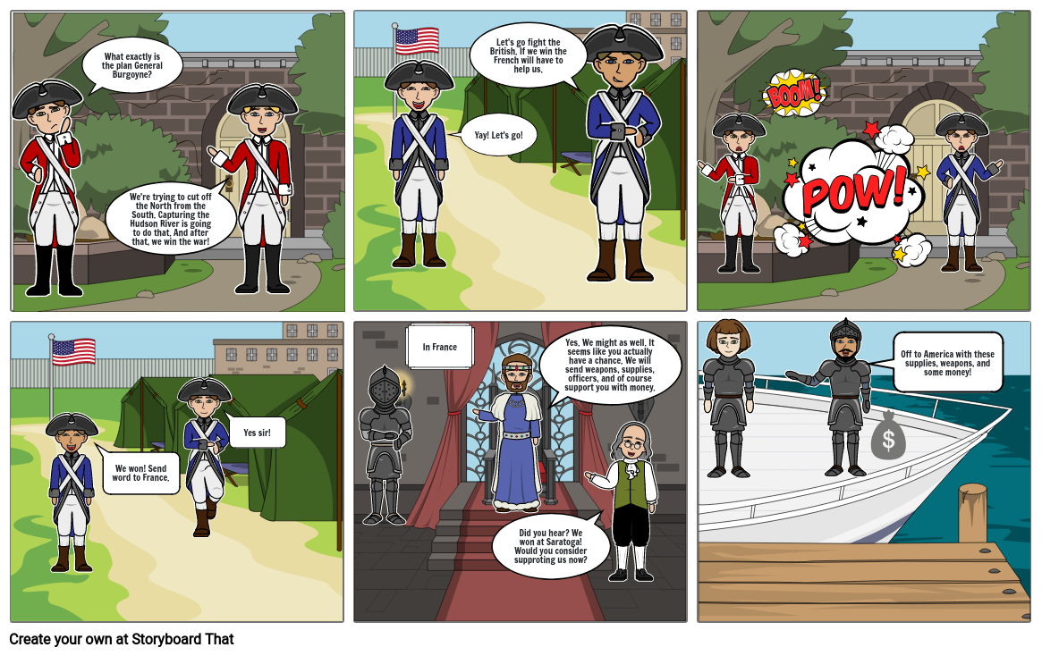 Battle Of Saratoga Storyboard By 26260a87