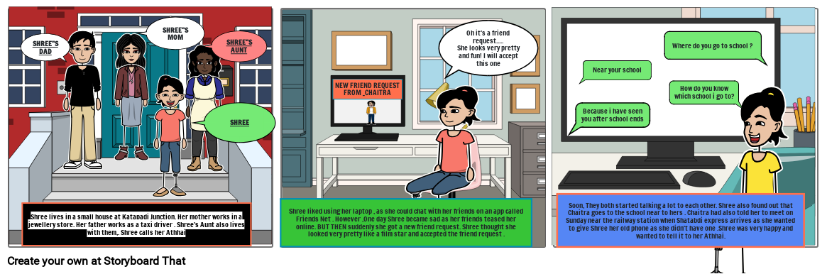 The Mystery of The Cyber Friend Storyboard by 2634a562