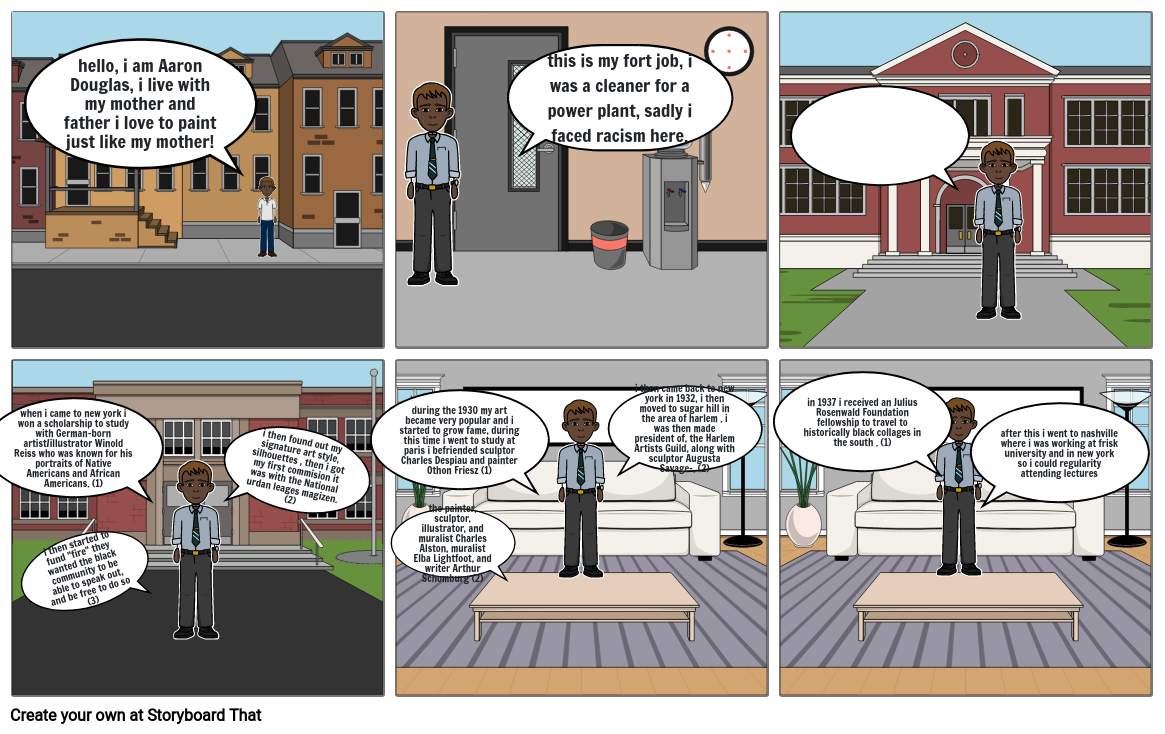 Aaron Douglas story board Storyboard by 26389442