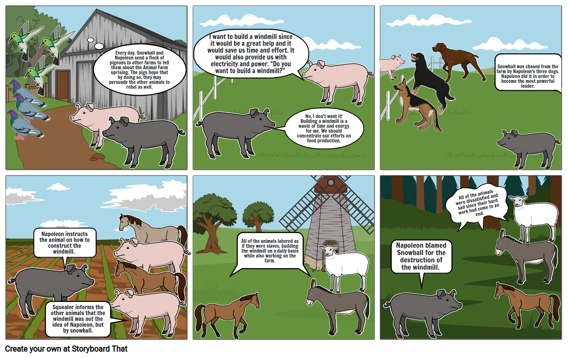 Animal Farm StoryBoard Storyboard by 268057de