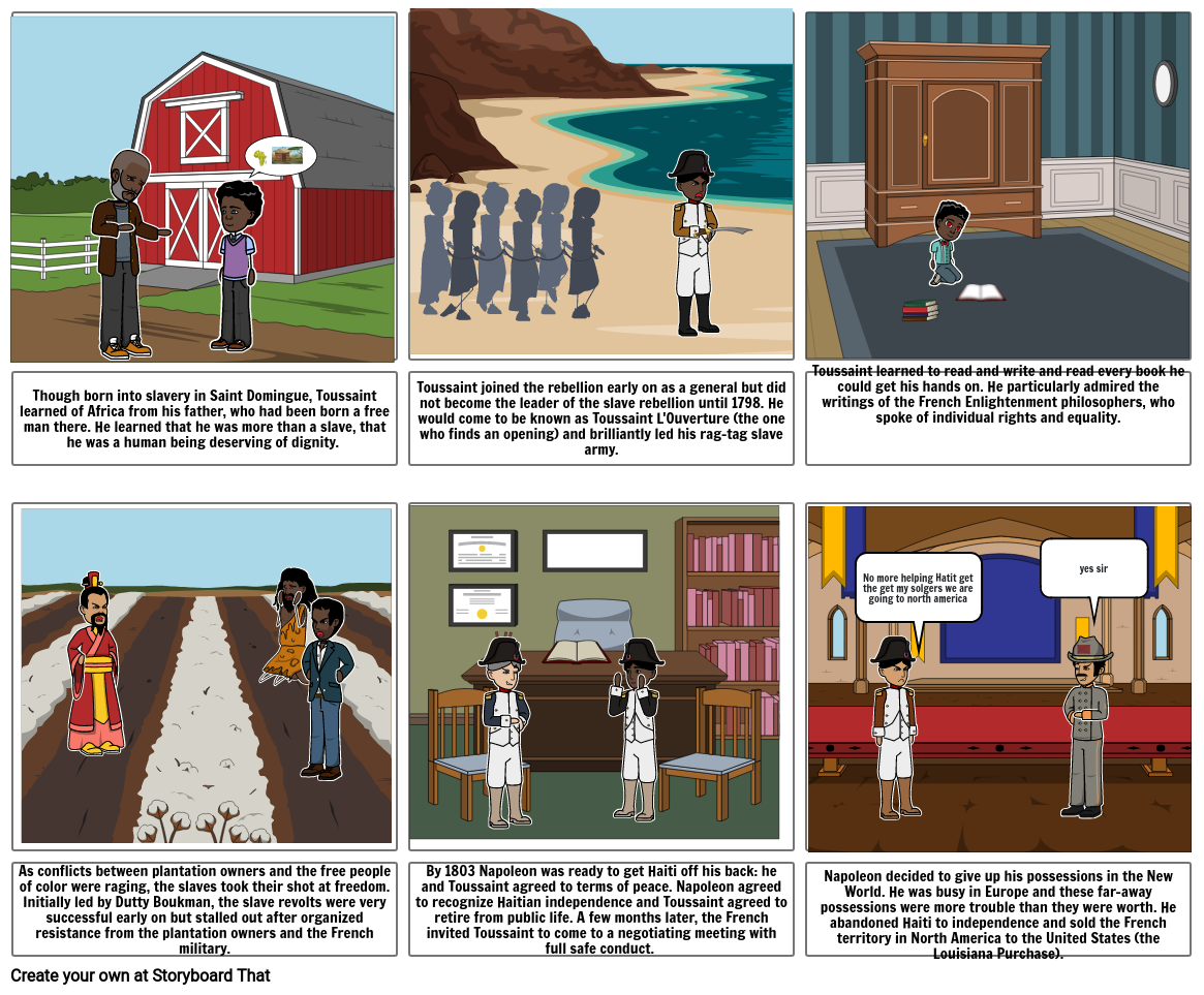 Toussaint l´Overture Comic Storyboard por 2750cbf0