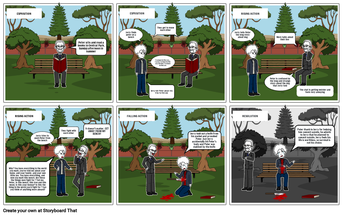 Zoo Story Storyboard by 2774c5d8