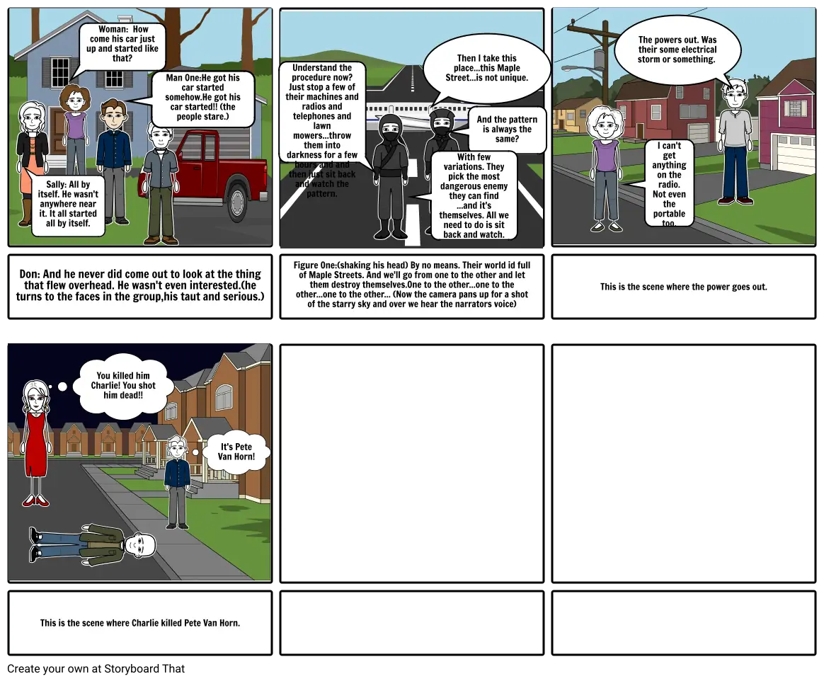 monsters due on maple street Storyboard por 277ab642