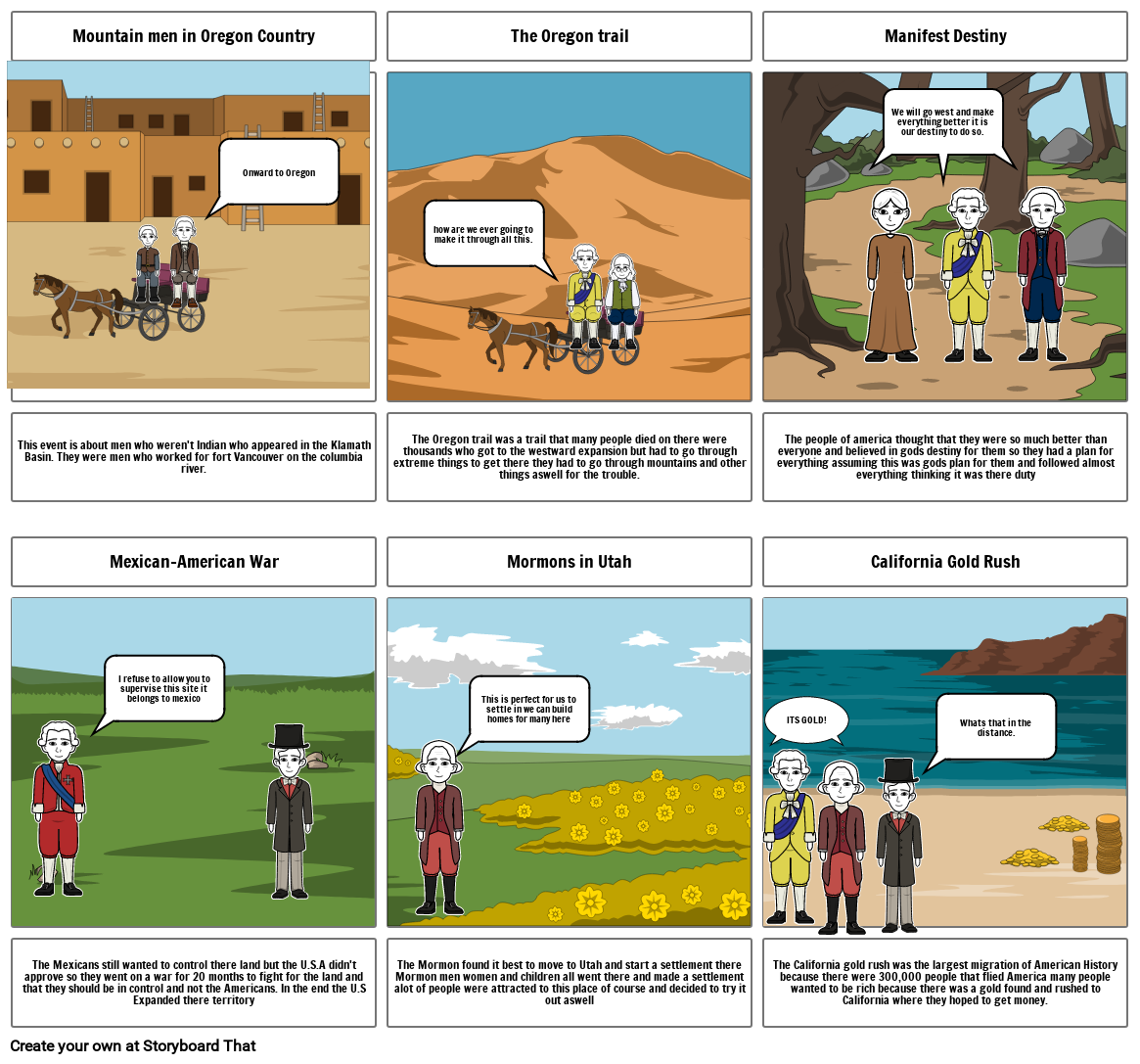 Westward expansion Comic strip thigy -karleigh G