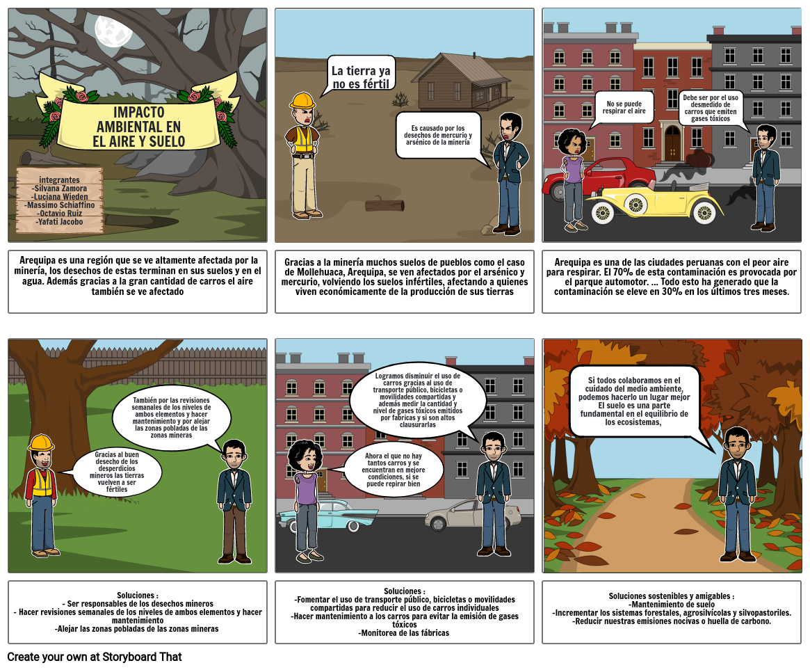 Impacto Ambiental En El Suelo Y Arie Storyboard