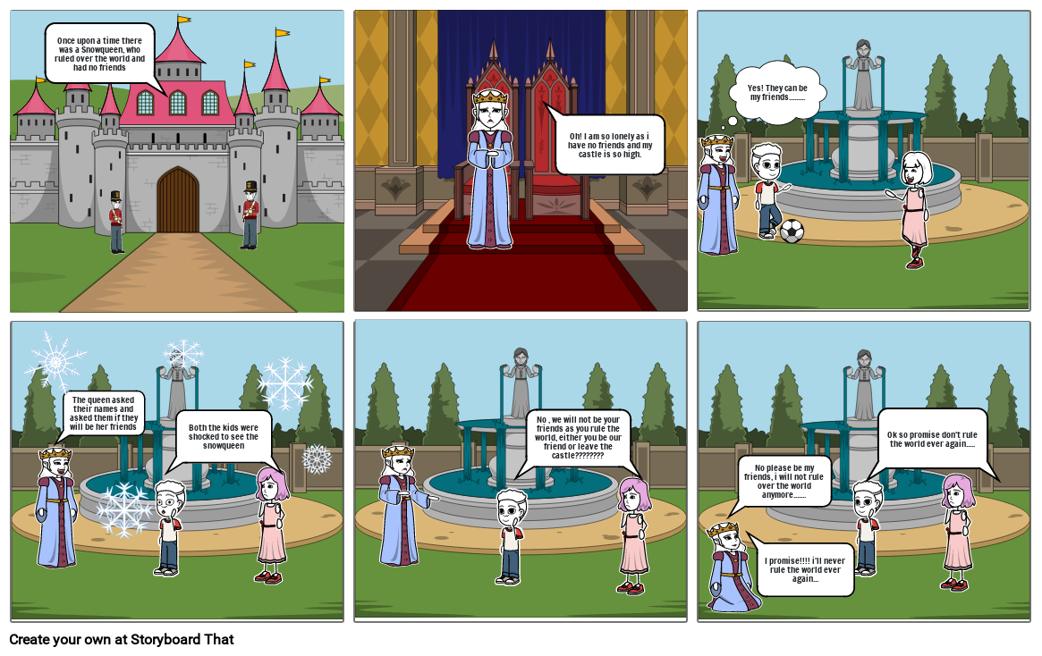A snow Queen and the kids Storyboard by 27f02255