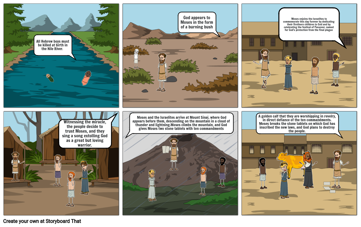 moses storyboard Storyboard by 28511427