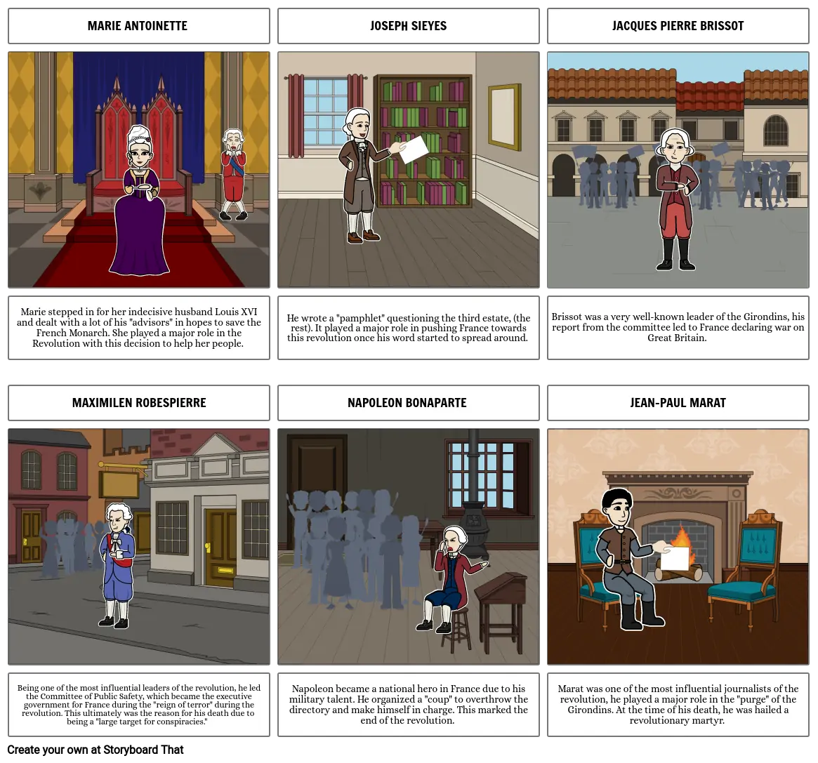 French Revolution - Story Board