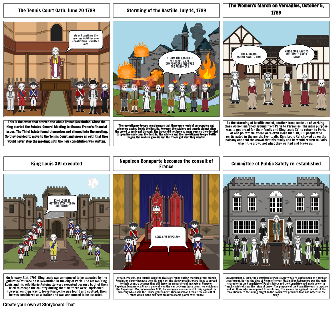 French Revolution Storyboard by 28a248e9