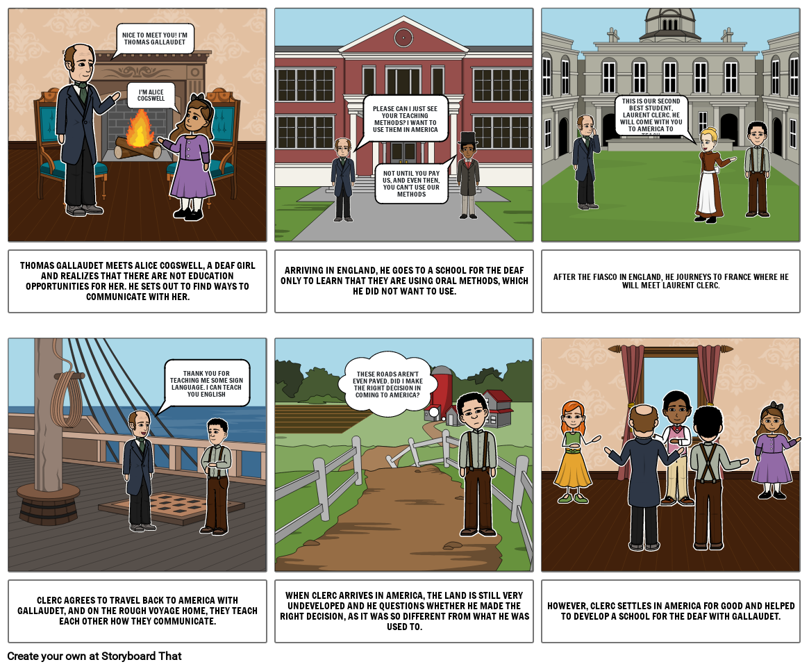 Story of Gallaudet Storyboard by 28d8a4b3