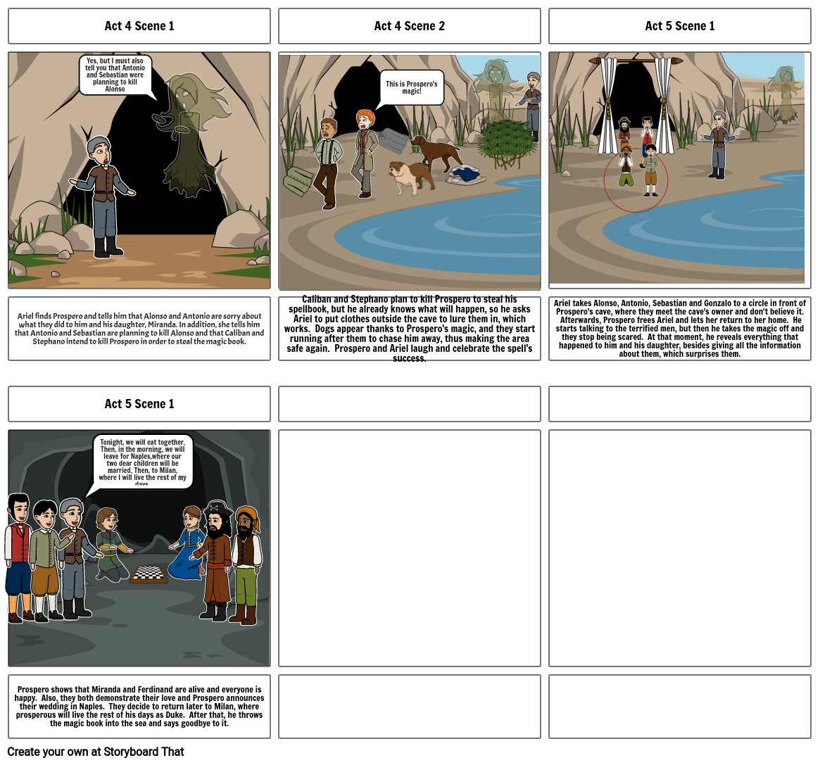 The Tempest Storyboard Von 290adcd7