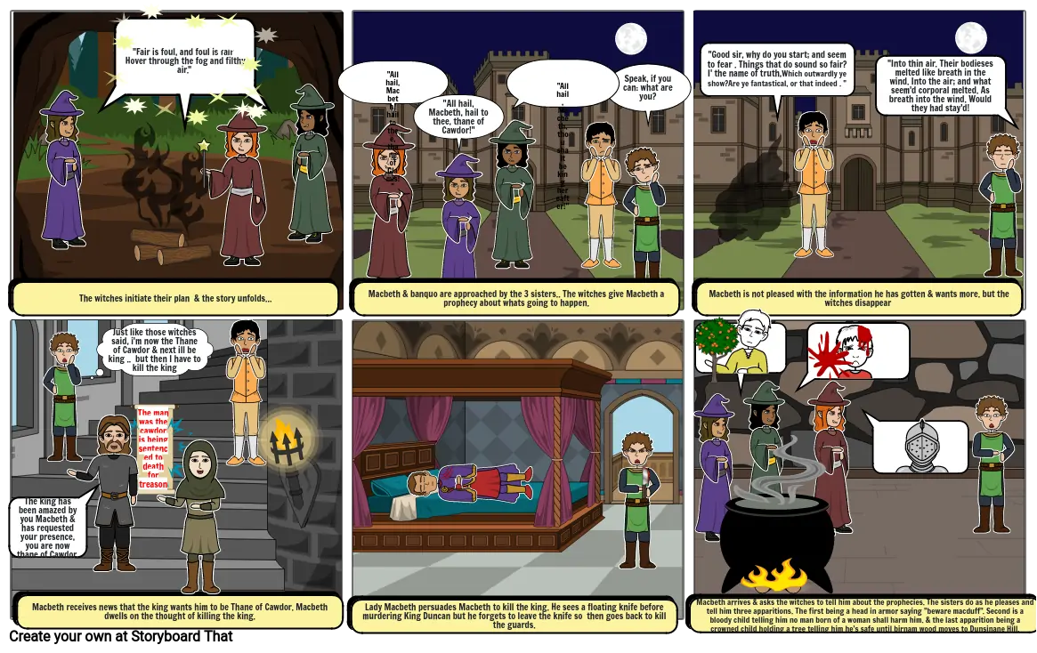 macbeth scenes Storyboard by 293b4d6b