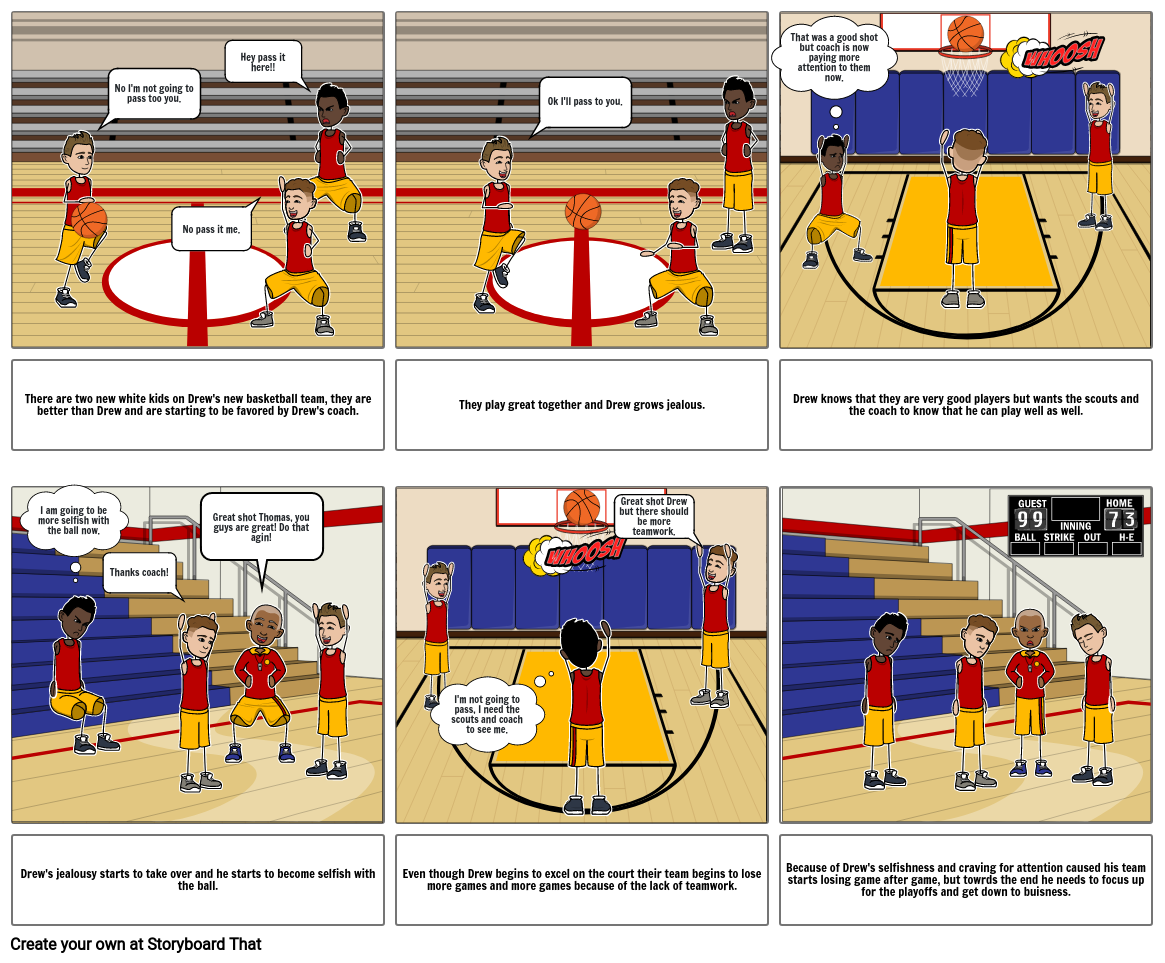 THE GAME by Walter Dean Myers Storyboard by 29a53263