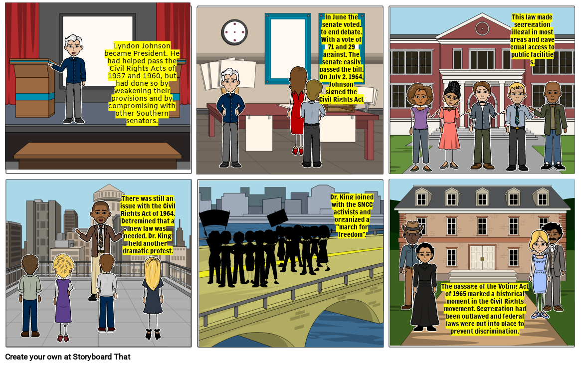 Civil Rights Act of 1964 Storyboard by 29ec4971