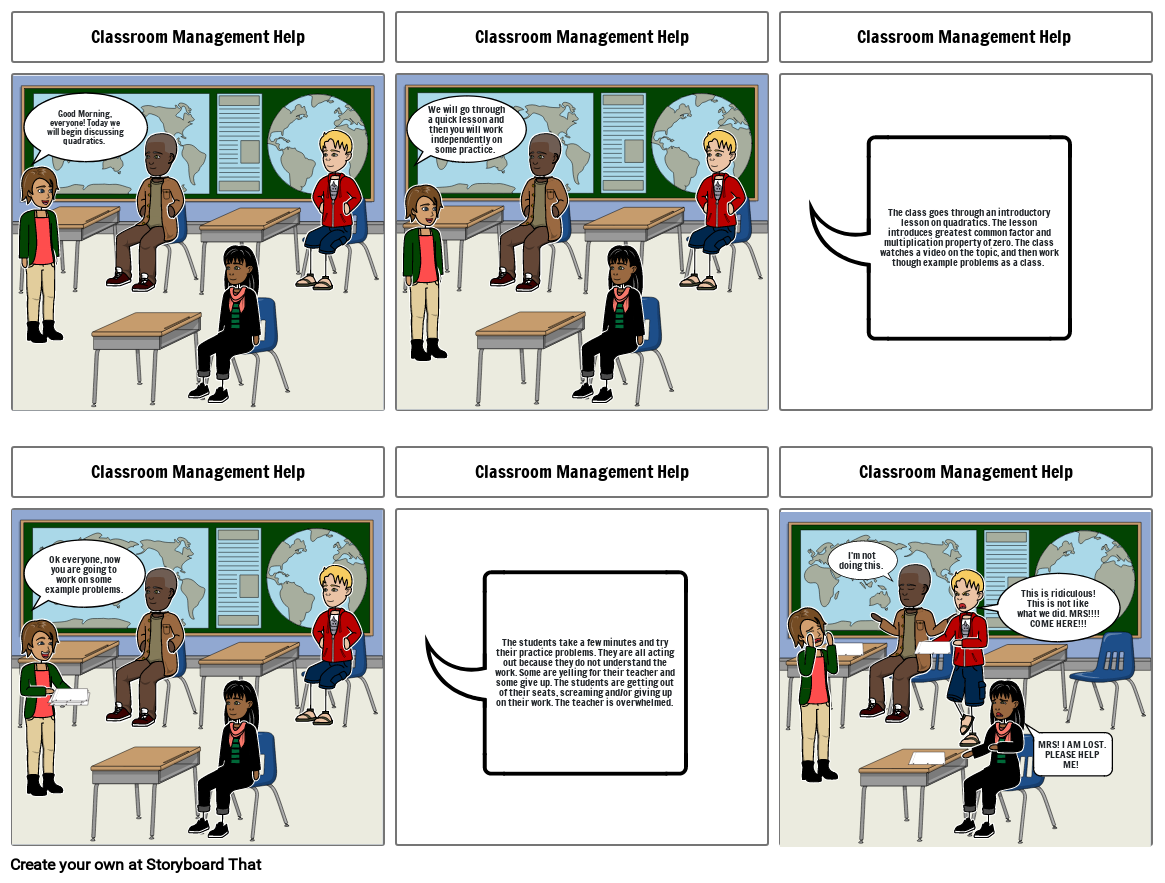 Classroom Management Storyboard Por 29ed3462