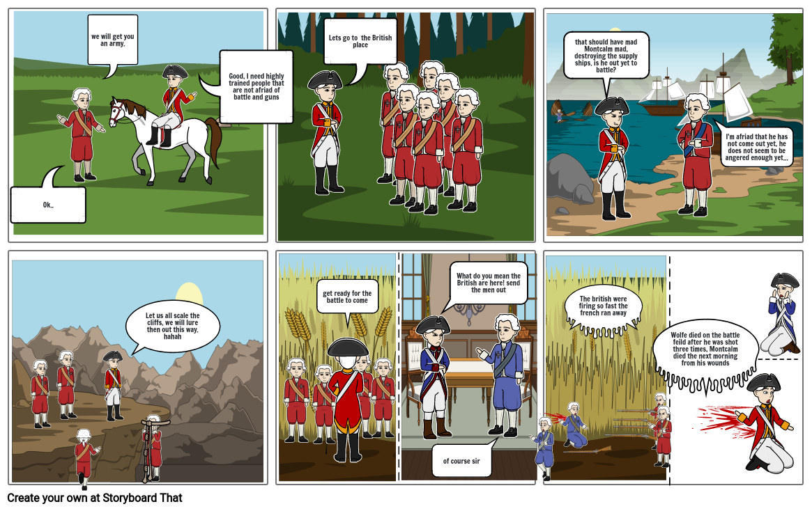 battle of the plains of abraham Storyboard by 2a03ccd9