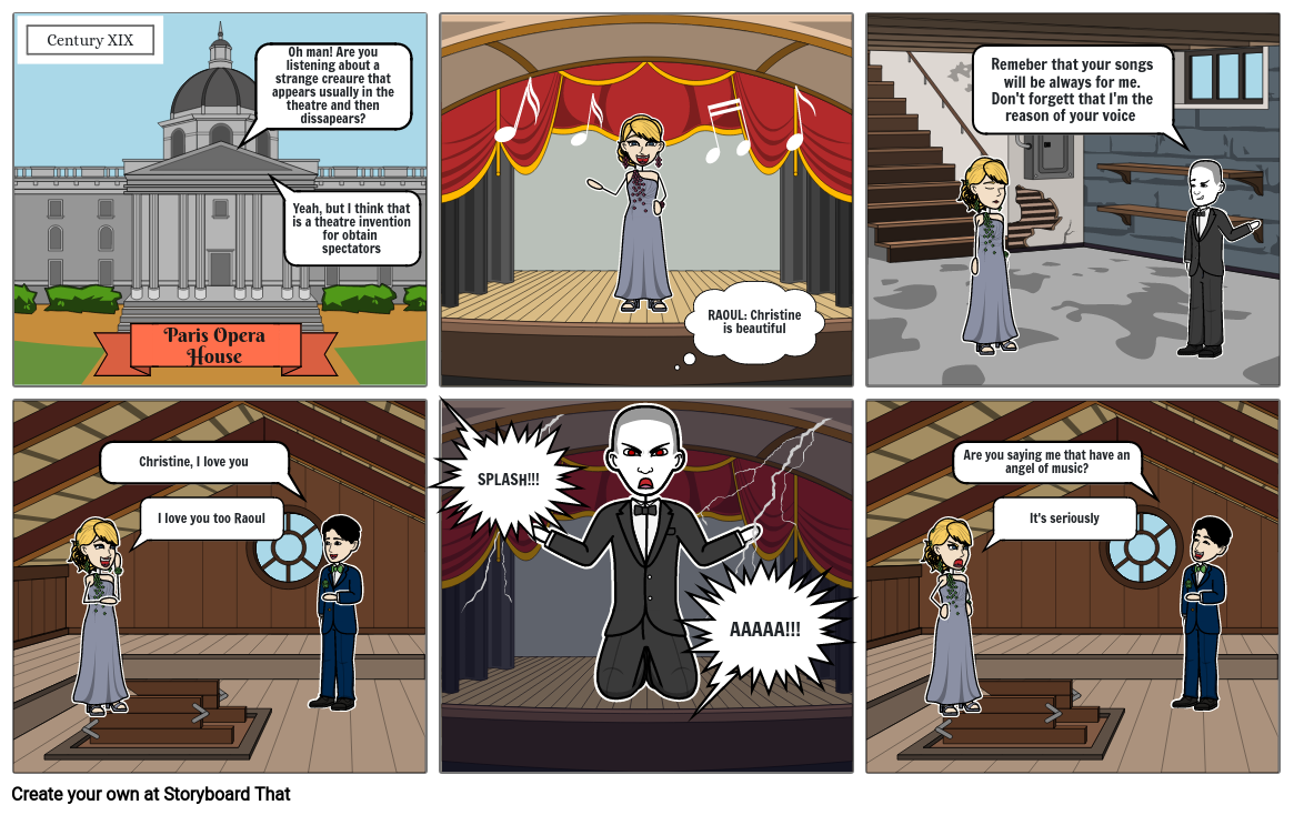 Phantom of the opera Storyboard by 2a79f1fc
