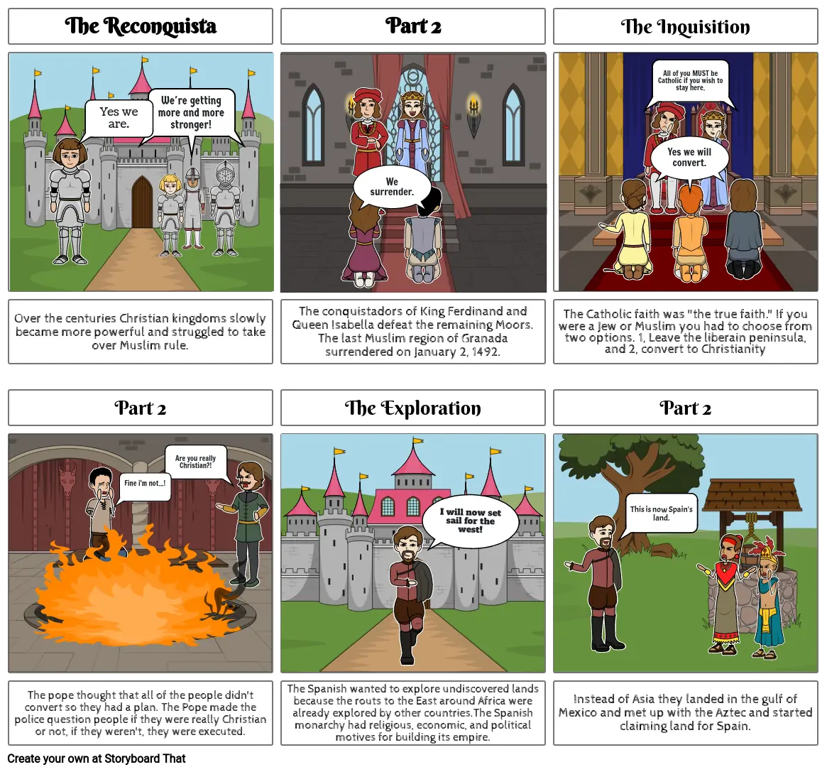 Spanish History Storyboard