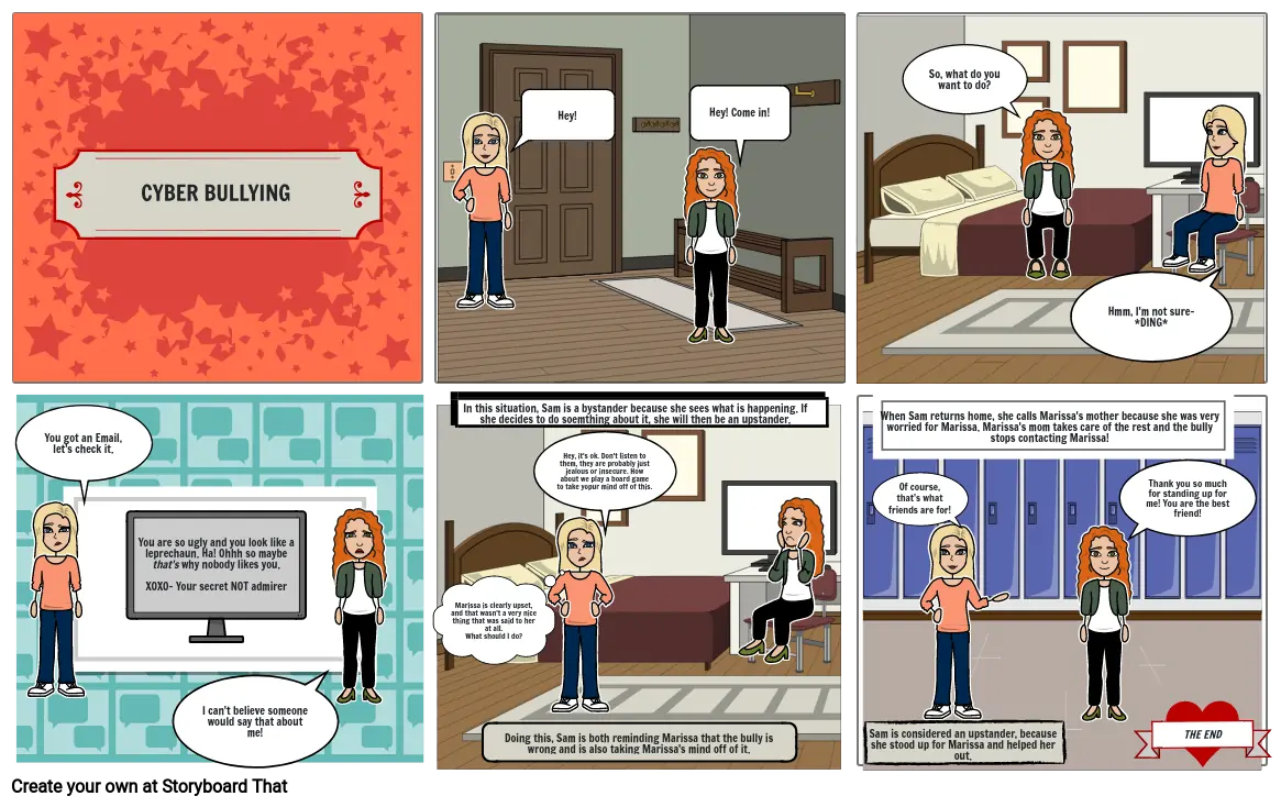 Cyber Bullying Comic Strip