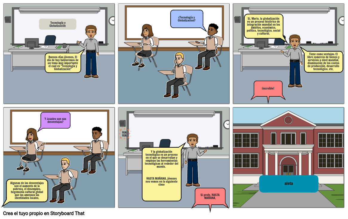 Tecnología y Globalización Storyboard by 2aa24231