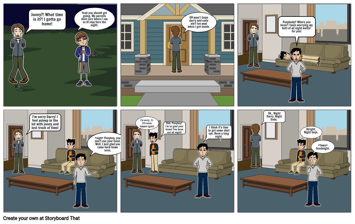 The Outsiders Storyboard Storyboard by 2aae5bba