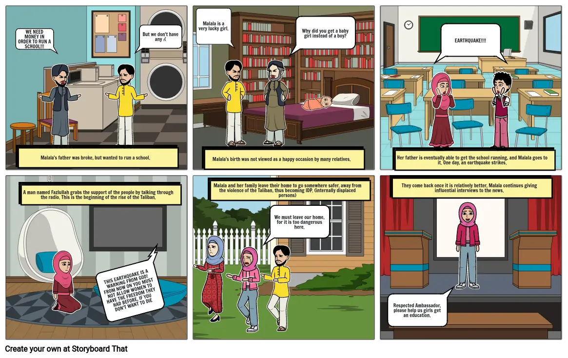 I am malala Storyboard