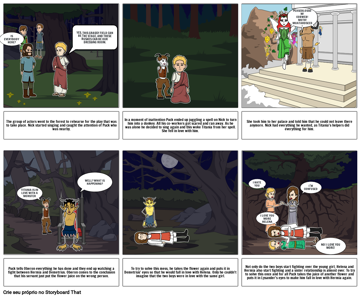 A MIDSUMMER NIGHT´S DREAM Storyboard by 2afe1be0