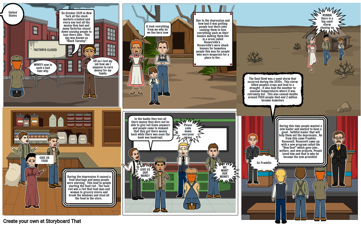 Great Depression Storyboard By 2b5763f4