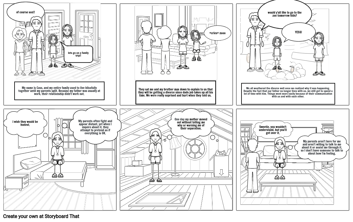 storyboard about broken family Storyboard por 2b7abb9d