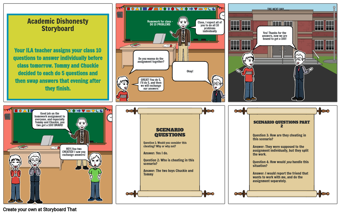 Academic Dishonesty Storyboard