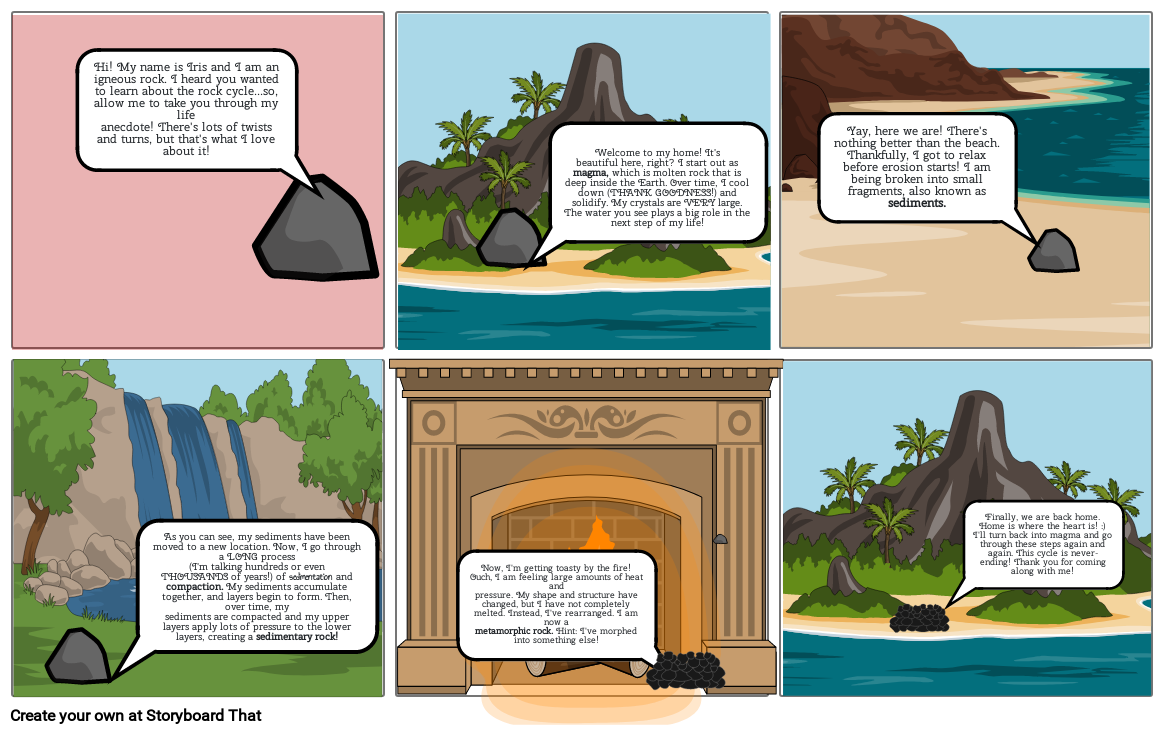 Rock Cycle Story Storyboard By 2bb8e777 7494