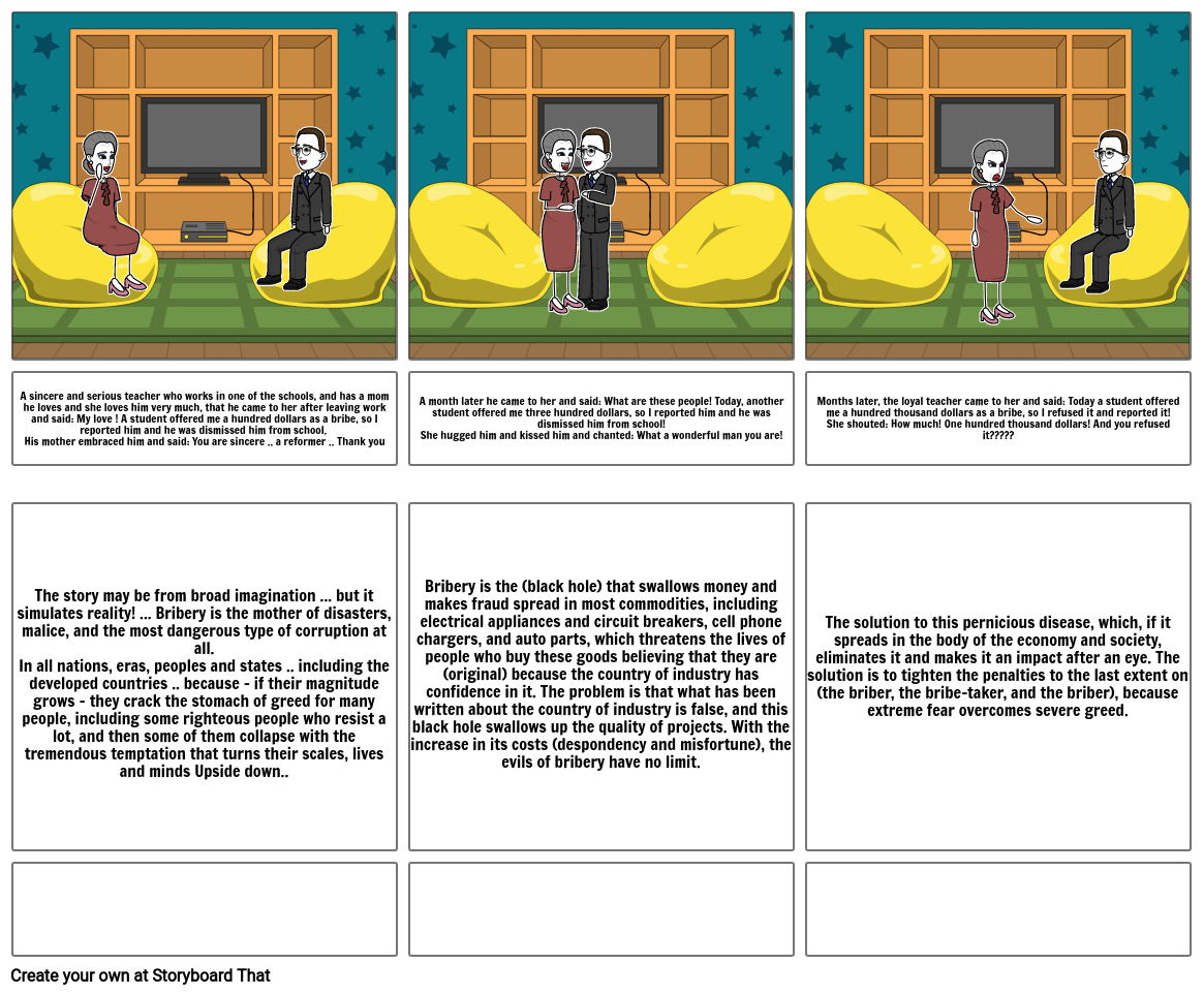 Corruption in education Storyboard by 2bd2292b