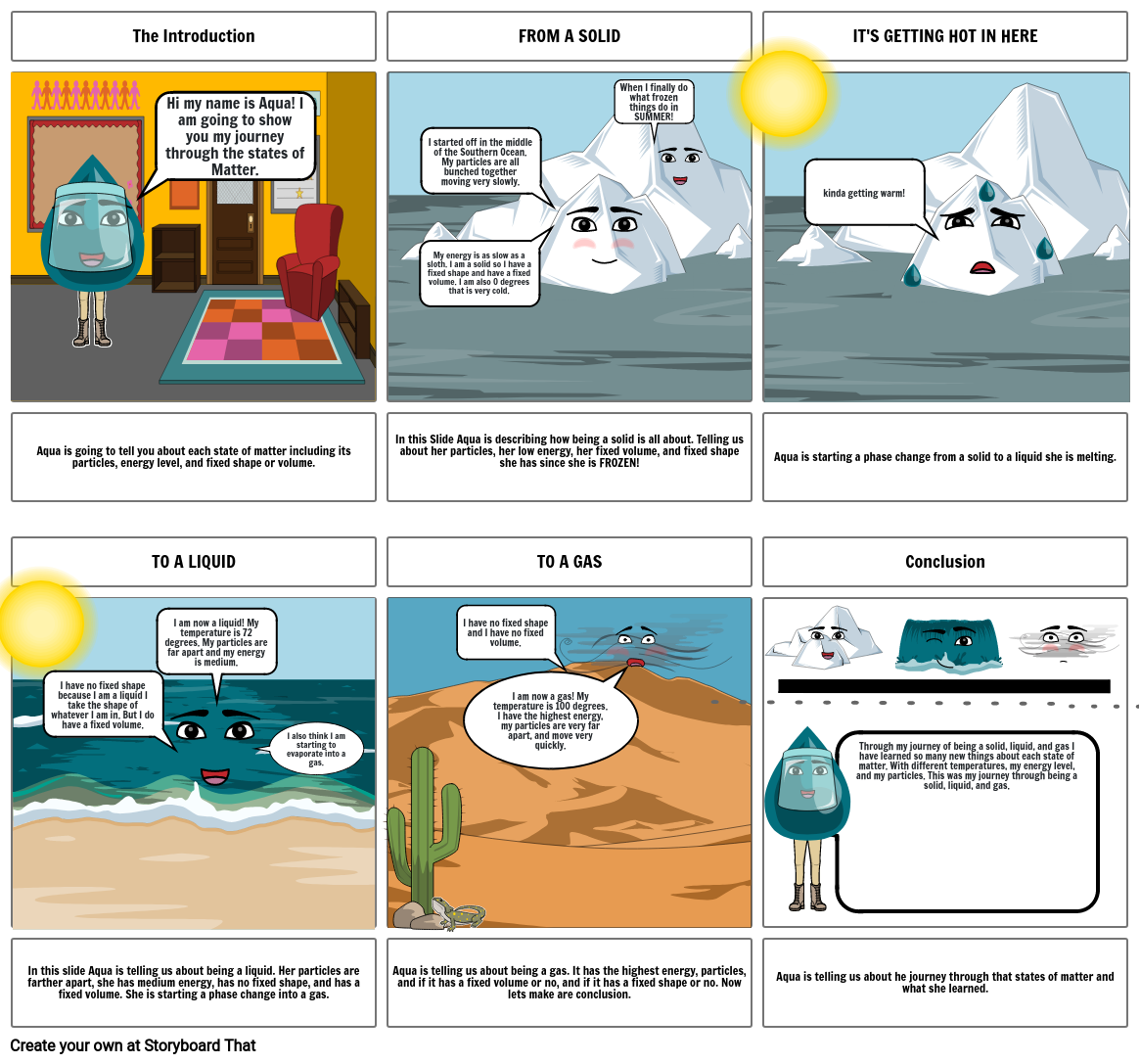 States Of Matter Project Storyboard By 2be16bd3