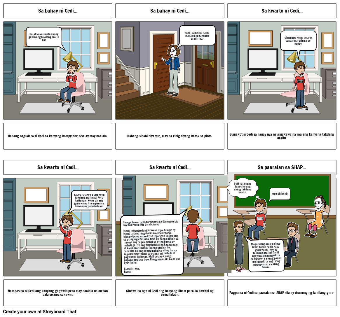 Roberto I Escalona III Filipino PT2 Storyboard