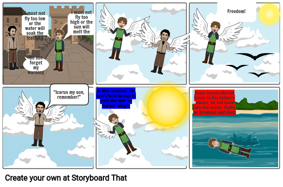 Icarus And Daedalus Mini Project Storyboard By C Ed C