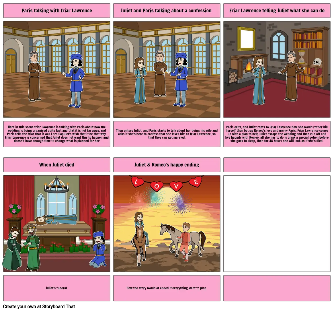 Romeo and Juliet comic strip