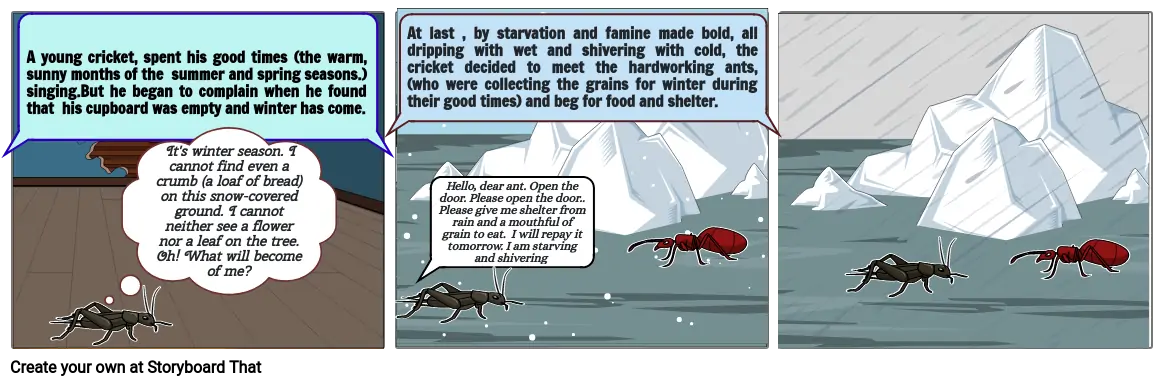 &quot;The Ant and The Cricket&quot; Comic Strip