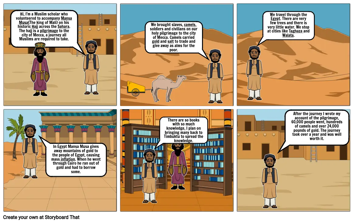 Mansa Musa Hajj Storyboard par 2d274587