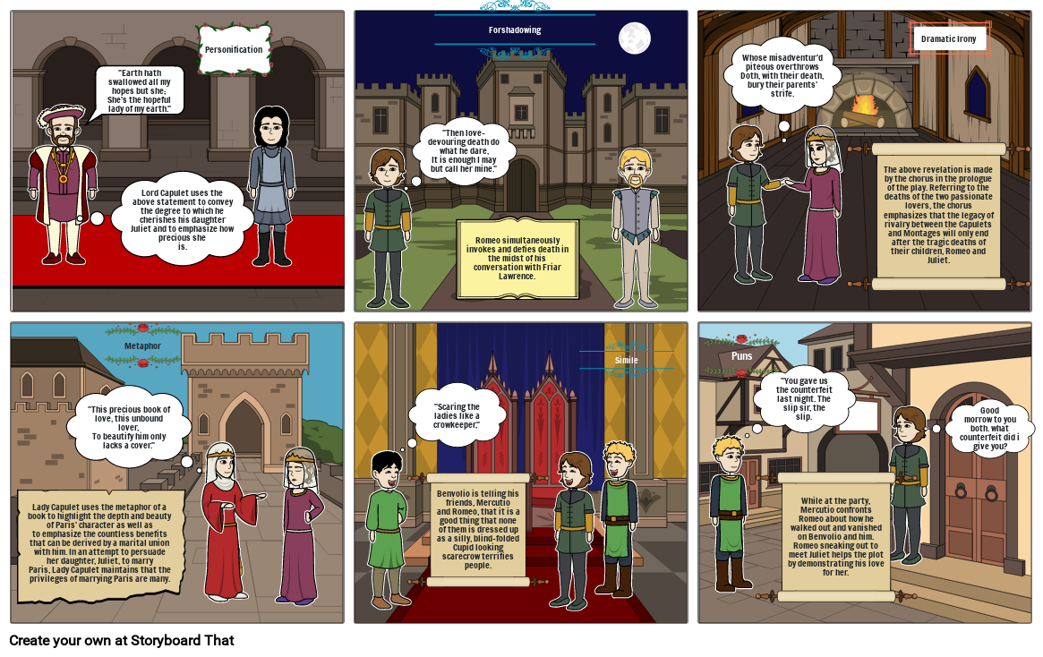 Romeo and Juliet Storyboard Project