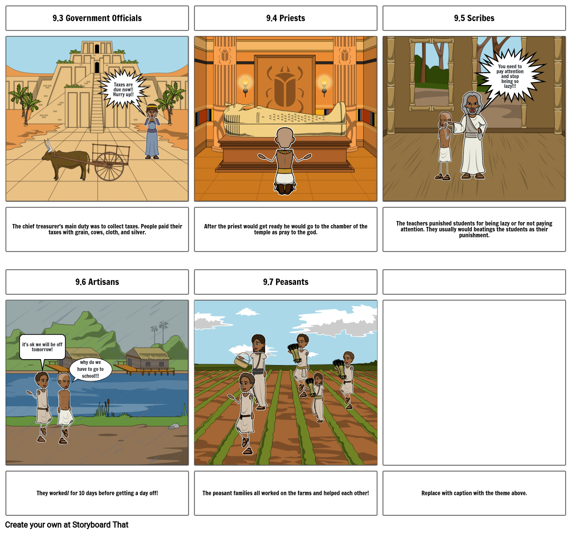 Daily Life In Ancient Egypt Storyboard By 2d61a3f8