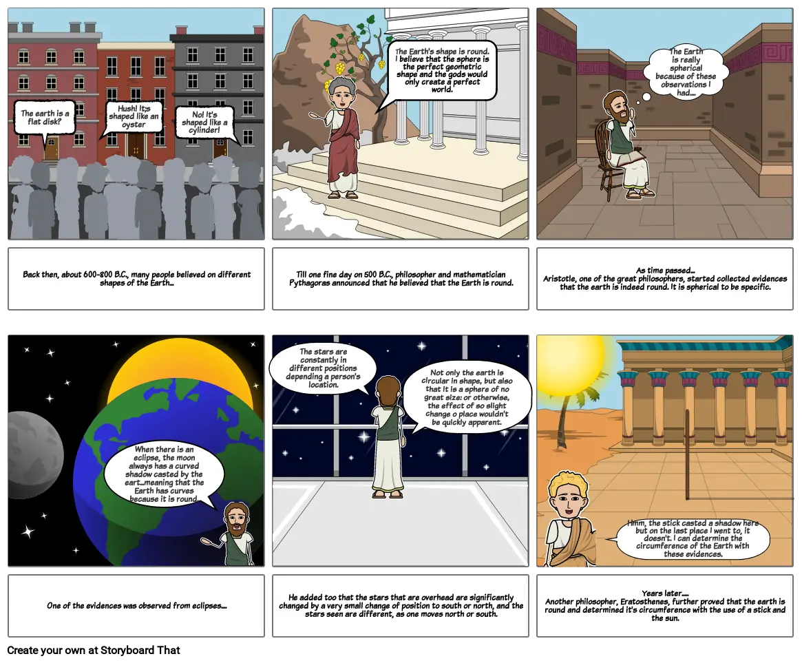 Comics about the &quot;Greek Philosopher talking spherical shape on earth&quot;