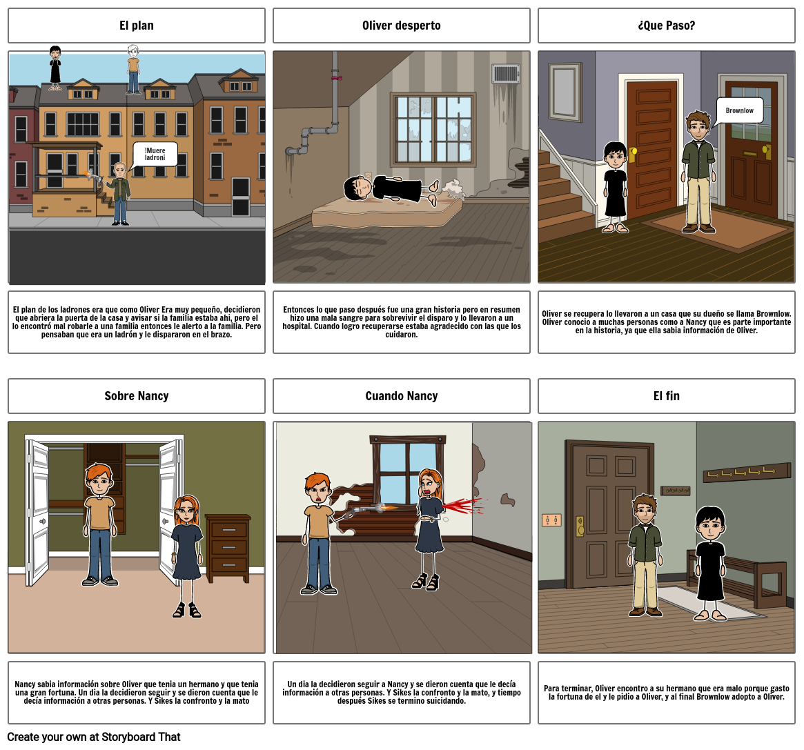 Oliver Twist Storyboard por 2e1def4f