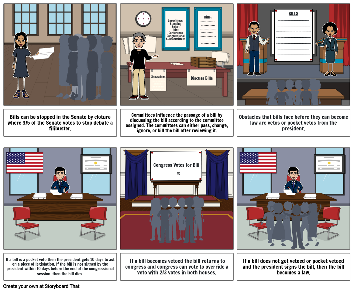 Bill to law storyboard storyboard by 2e7d848d