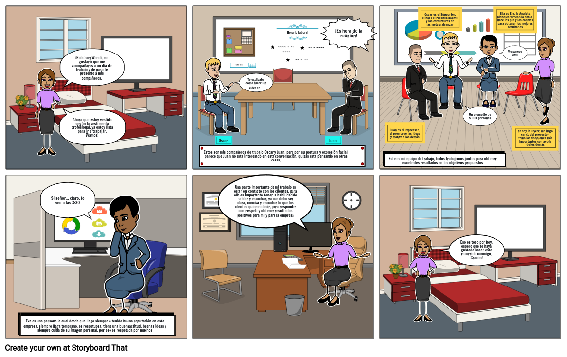 Un día de trabajo Storyboard par 2eac290a