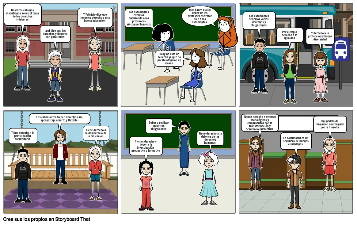 Derechos Y Deberes Storyboard By 2ed2547d